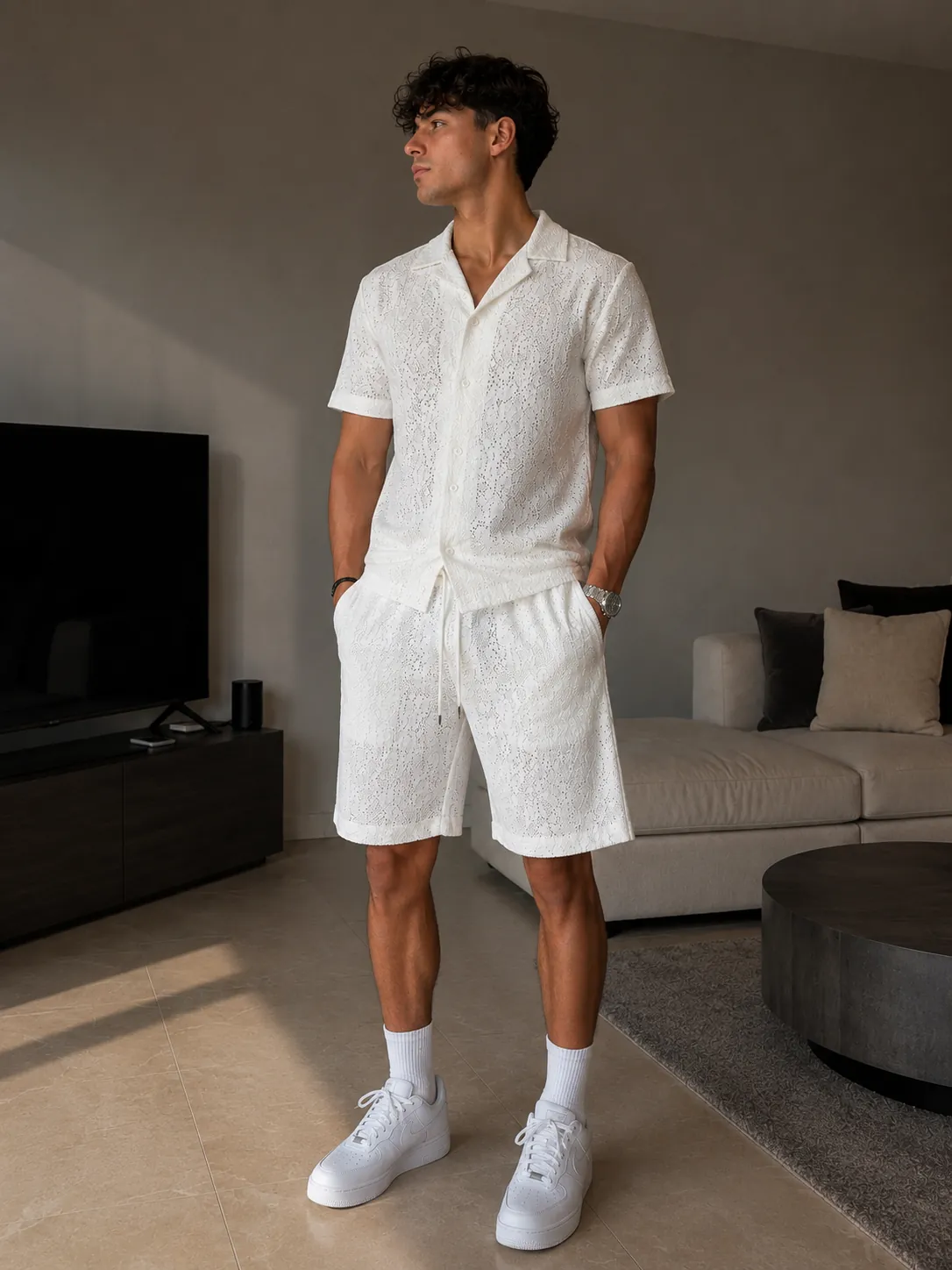 Patterned Set-Short